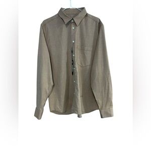 J. Lindeberg Cool Max Oxford Shirt Cotton Blend Chipmunk Color Tan NWT Size L